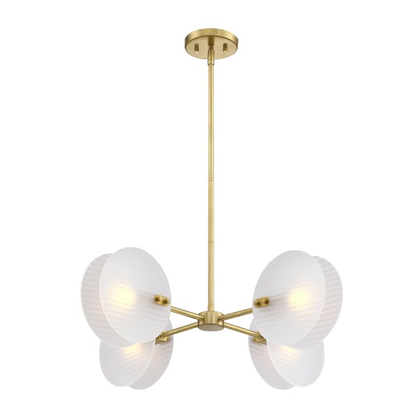 Designers Fountain Sky Fall 4-Light Brushed Gold Contemporary Geometric Chandelier for Dining Rooms D311C-4CH-BG - main